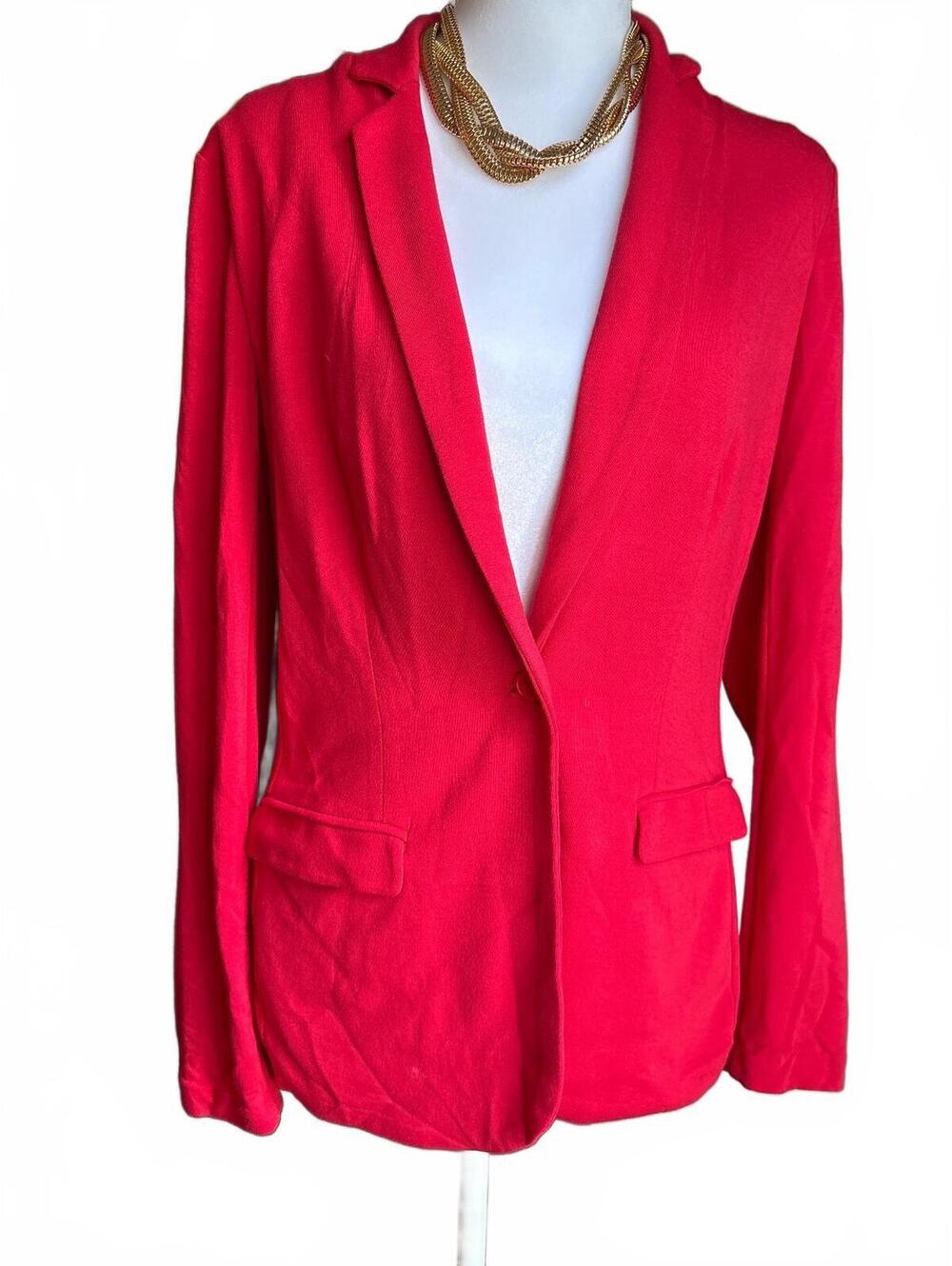 Magaschoni Red Knit Jacket S